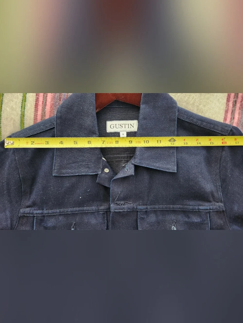 Gustin - Type 3 Selvedge Trucker Jacket, Cone Mills Blue/Black, Size Small